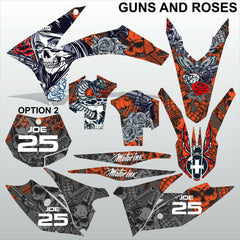 KTM EXC 2012 2013 XC 2011 GUNS AND ROSES motocross decals set MX graphics kit