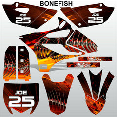 Yamaha YZ 85 2015 BONEFISH motocross racing decals set MX graphics stripes kit