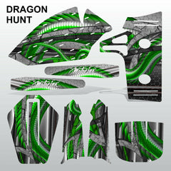 Kawasaki KX 60 1986-2005 DRAGON HUNT motocross decals MX graphics kit stripes