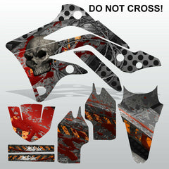 Kawasaki KXF 450 2012-2014 DO NOT CROSS motocross decals set MX graphics kit