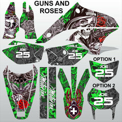 Kawasaki KLX 450 2008-2012 GUNS AND ROSES motocross decals set MX graphics kit