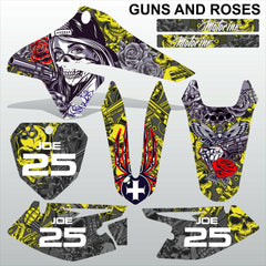 SUZUKI DRZ 125 2008-2019 GUNS AND ROSES motocross racing decals set MX graphics