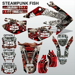 Honda CRF 250X 2004-2012 STEAMPUNK FISH racing motocross decals set MX graphics