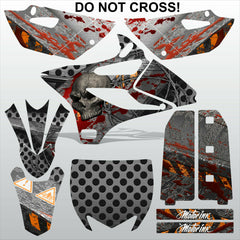 Yamaha YZ 85 2015 DO NOT CROSS motocross racing decals set MX graphics stripes