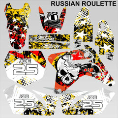 Suzuki RMZ 450 2007 RUSSIAN ROULETTE motocross racing decals set MX graphics kit