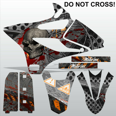 Yamaha YZ 85 2015 DO NOT CROSS motocross racing decals set MX graphics stripes