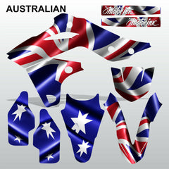 Kawasaki KXF 250 2013-2016 AUSTRALIAN flag motocross decals set MX graphics kit