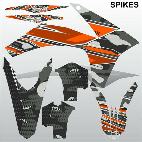 KTM EXC 2012 2013 XC 2011 SPIKES motocross racing decals set MX graphics stripes