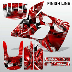 Kawasaki KDX 250 1991-1994 FINISH LINE motocross decals set MX graphics kit