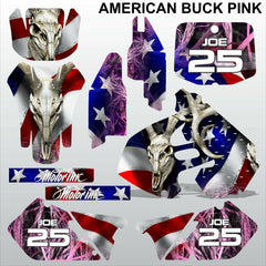 SUZUKI RM 125-250 1999-2000 AMERICAN BUCK PINK motocross decals set MX graphics