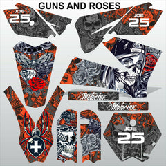 KTM SX 85-105 2006-2012 GUNS AND ROSES motocross racing decals set MX graphics