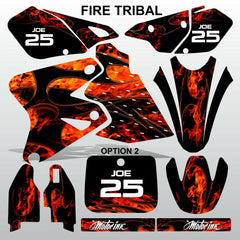 SUZUKI DRZ 400 2002-2012 FIRE TRIBAL motocross decals set MX graphics stripe kit