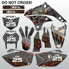Kawasaki KLX 450 2008-2012 DO NOT CROSS! motocross decals MX graphics stripe