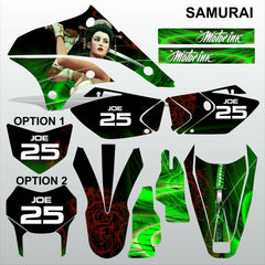 Kawasaki KLX 450 2008-2012 SAMURAI motocross decals set MX graphics stripe kit