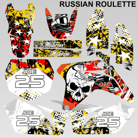 Suzuki RMZ 450 2006 RUSSIAN ROULETTE motocross racing decals set MX graphics kit