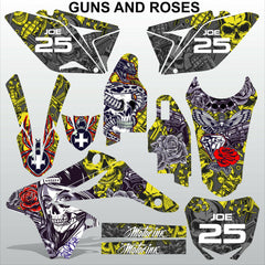 SUZUKI RMZ 250 2010-2018 GUNS AND ROSES motocross racing decals MX graphics kit