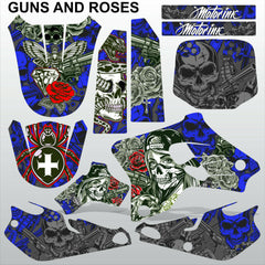 Yamaha YZ 80 1993-2001 GUNS AND ROSES motocross decals set MX graphics kit