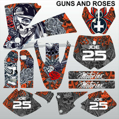 KTM SX 2001-2002 GUNS AND ROSES motocross racing decals set MX graphics kit