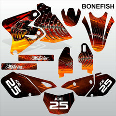 SUZUKI DRZ 400 2002-2012 BONEFISH motocross racing decals set MX graphics kit