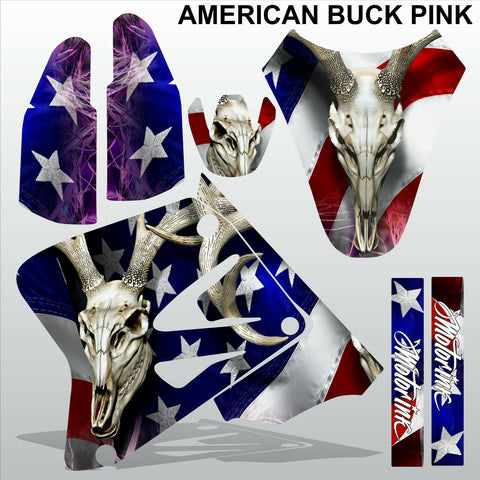 SUZUKI RM 85 2001-2012 AMERICAN BUCK PINK motocross decals set MX graphics kit