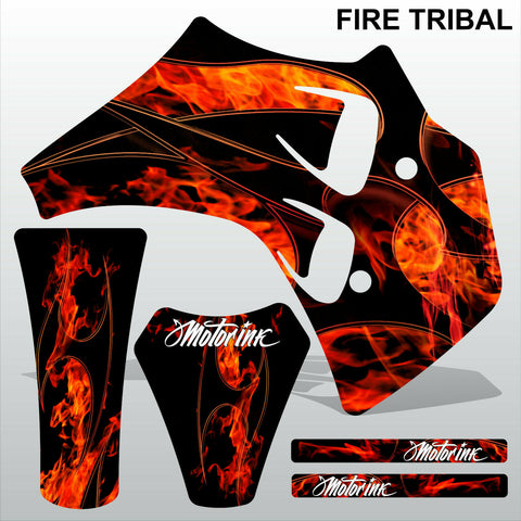 ТМ RACING 50 FIRE TRIBAL motocross racing decals set MX graphics stripes kit