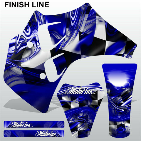 ТМ RACING 50 FINISH LINE motocross racing decals set MX graphics stripes kit