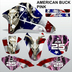 SUZUKI DRZ 125 2001-2007 AMERICAN BUCK PINK motocross decals set MX graphics kit