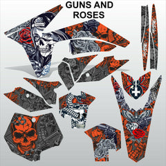 KTM SX 2011 2012 GUNS AND ROSES motocross racing decals set MX graphics kit