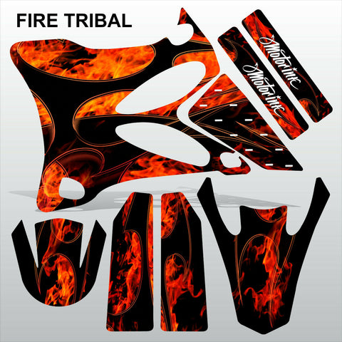 Yamaha YZ 85 2002-2014 FIRE TRIBAL motocross racing decals set MX graphics kit