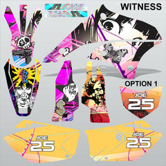 Kawasaki KLX 450 2008-2012 WITNESS motocross decals set MX graphics stripes kit