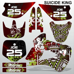 Kawasaki KX 85-100 2001-2012 SUICIDE KING motocross decals set MX graphics kit