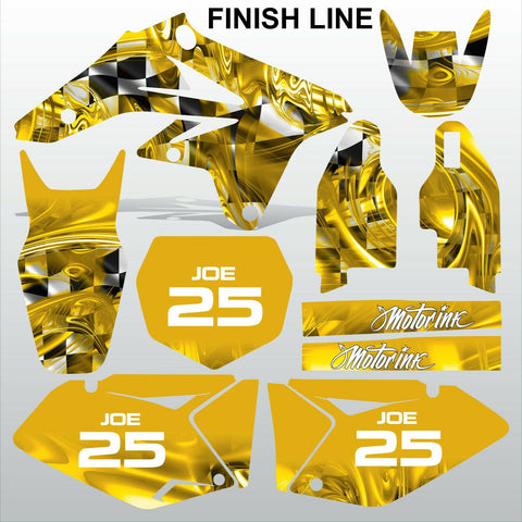 Suzuki RMZ 250 2007-2009 FINISH LINE motocross racing decals  MX graphics kit