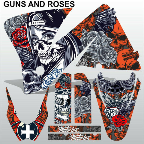 KTM EXC 2001-2002 GUNS AND ROSES motocross decals set MX graphics kit