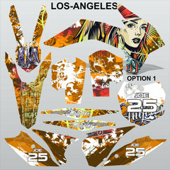 KTM EXC 2014 LOS-ANGELES motocross racing decals set MX graphics stripes kit