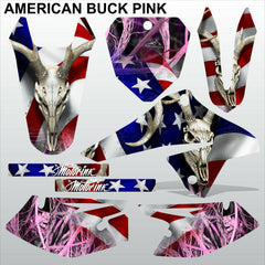 SUZUKI DRZ 125 2008-2019 AMERICAN BUCK PINK motocross decals set MX graphics kit