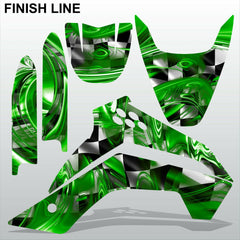 Kawasaki KLX 140 2008-2017 GREEN FINISH LINE motocross decals stripe MX graphics