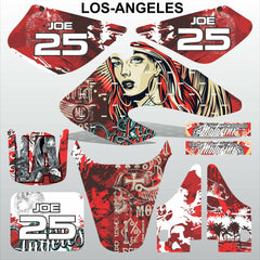 Honda XR 50 2000-2003 LOS-ANGELES motocross racing decals set MX graphics kit