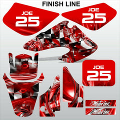 Honda XR 50 2000-2003 FINISH LINE motocross decals stripes set MX graphics