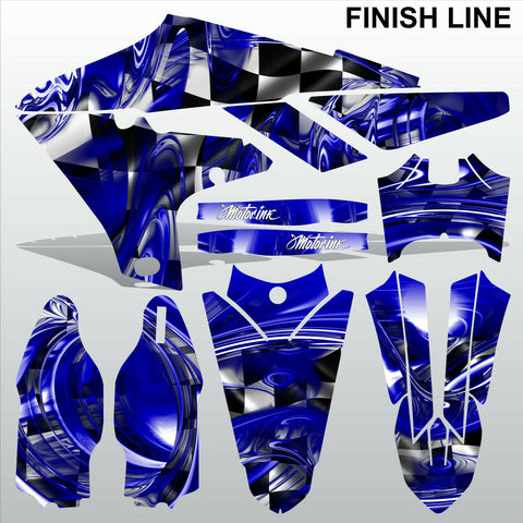 Yamaha YZF 450 2018-2021 FINISH LINE motocross racing decals set MX graphics kit
