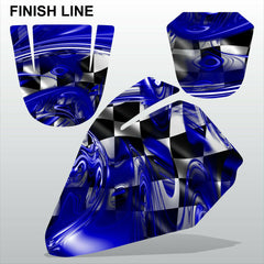 Yamaha PW80 FINISH LINE motocross racing decals set MX graphics kit