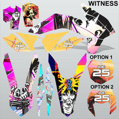 KTM EXC 2014 WITNESS motocross racing decals set MX graphics stripes kit