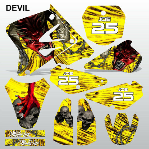 SUZUKI RM 85 2001-2012 DEVIL PUNISHER motocross racing decals set MX graphics