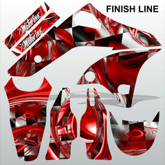 Kawasaki KXF 450 2006-2008 FINISH LINE motocross race decals set MX graphics kit