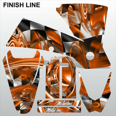 KTM EXC 2003 FINISH LINE motocross decals racing stripes set MX graphics
