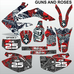 Honda CRF 250X 2004-2012 GUNS AND ROSES motocross decals set MX graphics kit