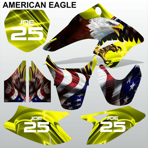 SUZUKI DRZ 70 AMERICAN EAGLE motocross racing decals stripe set MX graphics kit