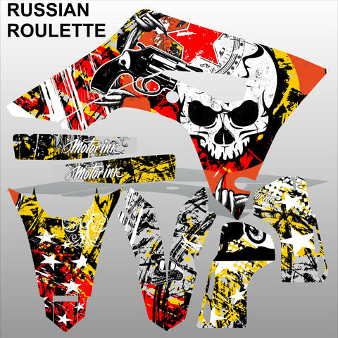 Honda CRF 450X 2018-2021 RUSSIAN ROULETTE motocross racing decals MX graphics