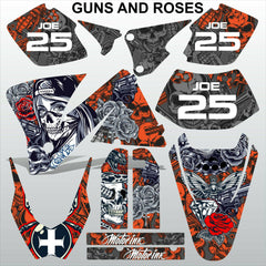 KTM EXC 2001-2002 GUNS AND ROSES motocross decals set MX graphics kit