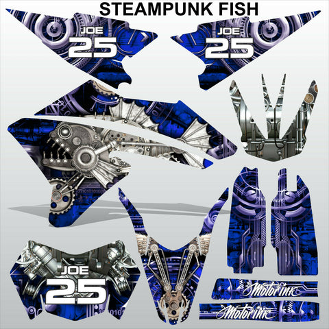 Yamaha WR 250X 250R 2008-2015 STEAMPUNK FISH motocross race decals MX graphics