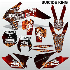 KTM EXC 2014 SUICIDE KING motocross racing decals set MX graphics stripes kit